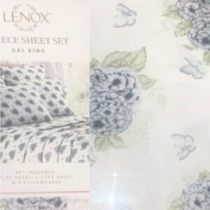 Lenox Sheet Set 6-Piece California King Floral Butterfly